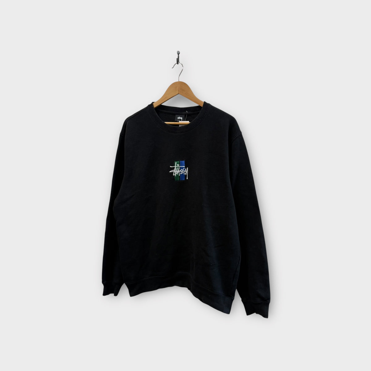 Sweat Stussy noir brodé - L