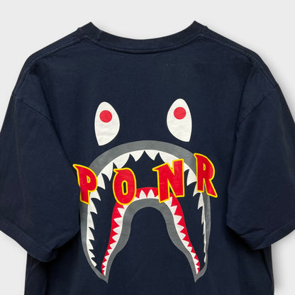 T-shirt Bape Shark Ponr navy - L