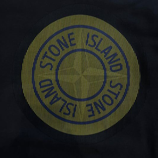 Sweat Stone Island Noir Big Logo - M