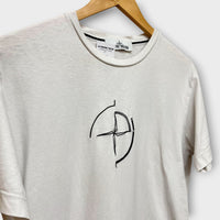 T-shirt Stone Island blanc (Certilogo coupé) - M