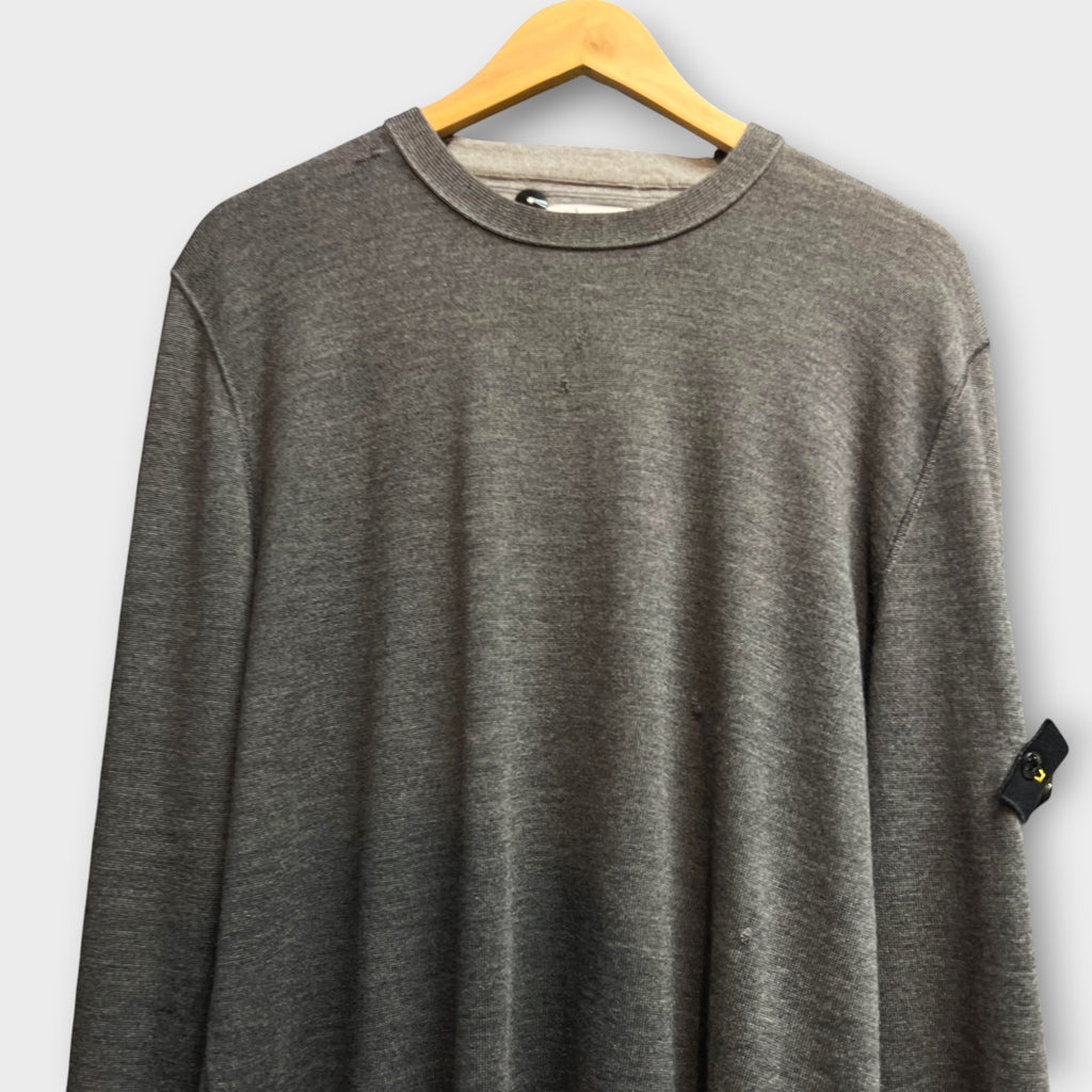 Pull Stone Island gris (accro recousu) - XL