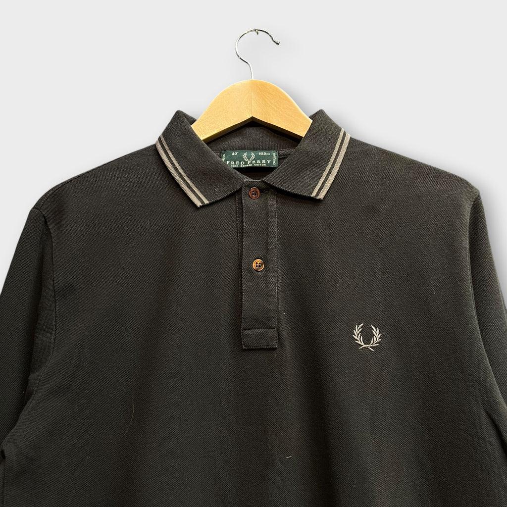 Polo manche longues Fred Perry gris - L