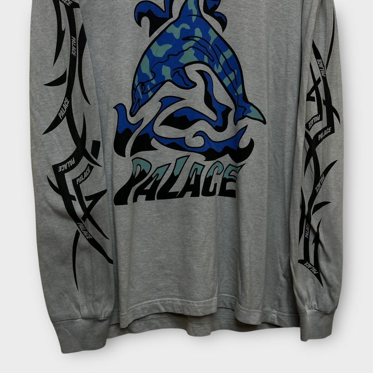 T-shirt manche longue Palace gris - L