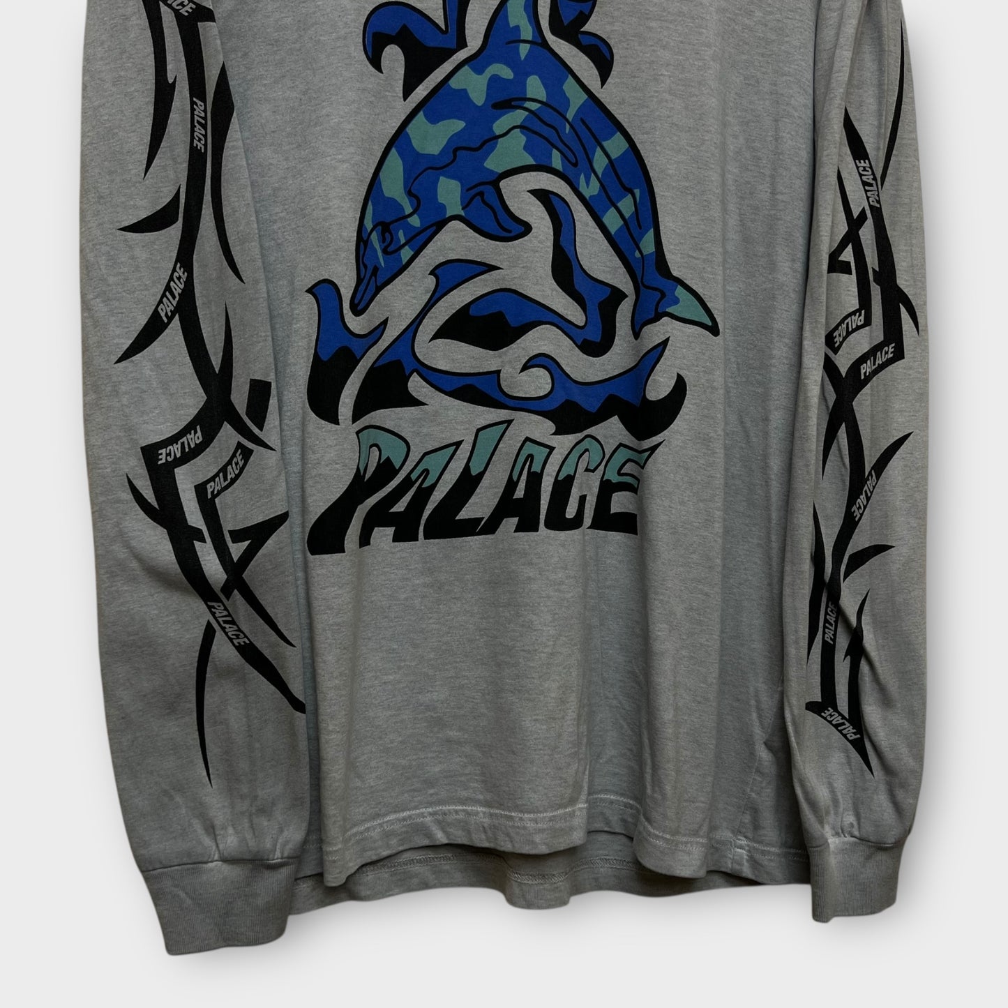 T-shirt manche longue Palace gris - L