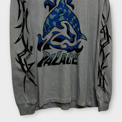 T-shirt manche longue Palace gris - L