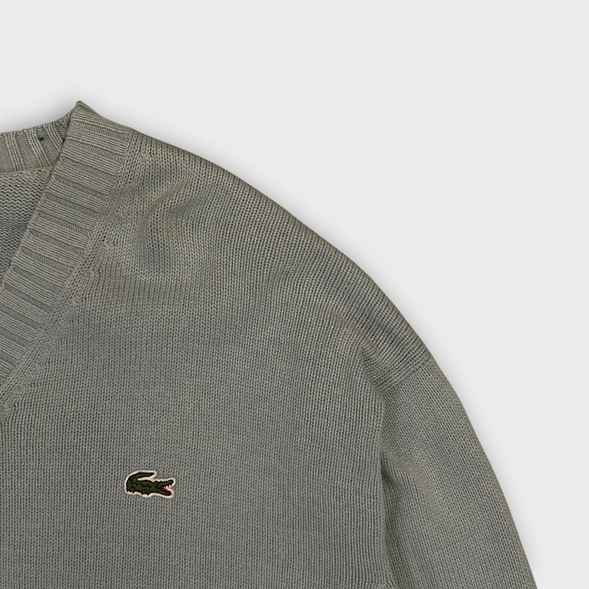 Pull Col V Lacoste Bleu - M
