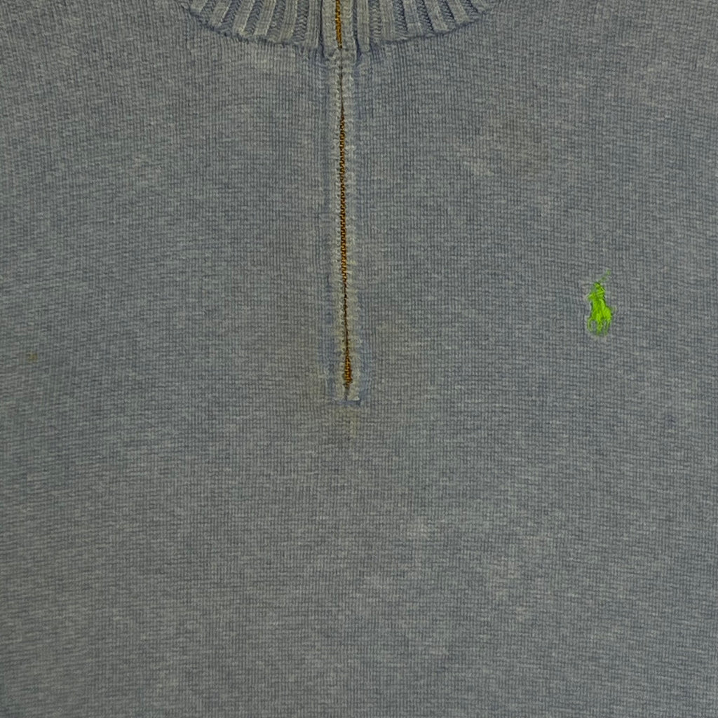 1/4 Zip Ralph Lauren Bleu - L