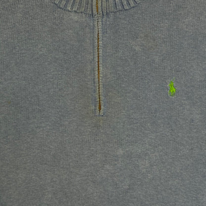 1/4 Zip Ralph Lauren Bleu - L