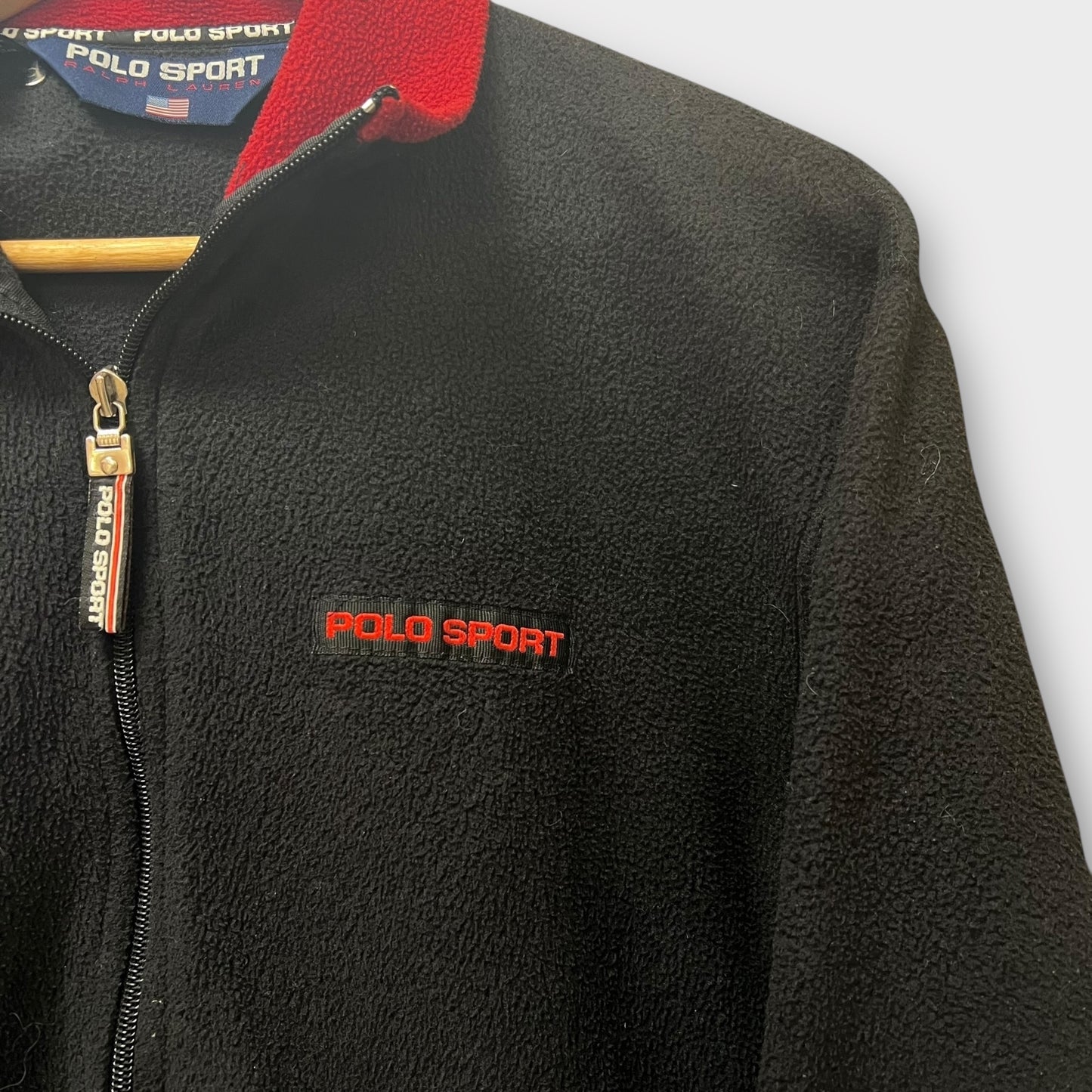 Veste Polo Sport noir polaire - S