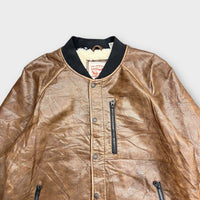 Veste en cuir Levi's marron - XL