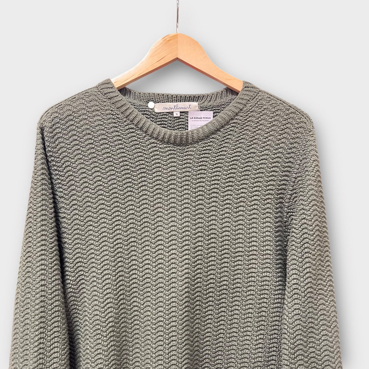 Pull Montlimart vert Made in France - S (Fit XL)