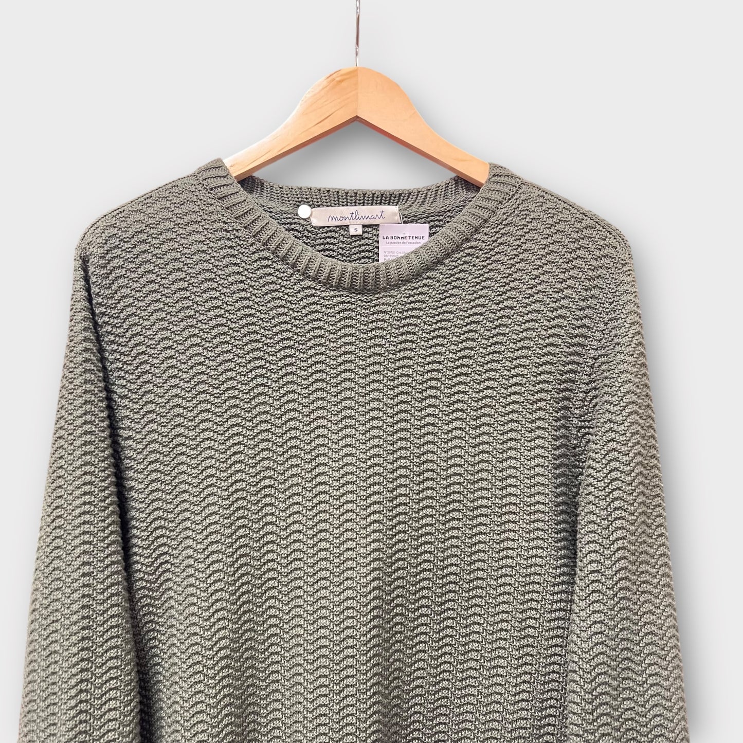 Pull Montlimart vert Made in France - S (Fit XL)