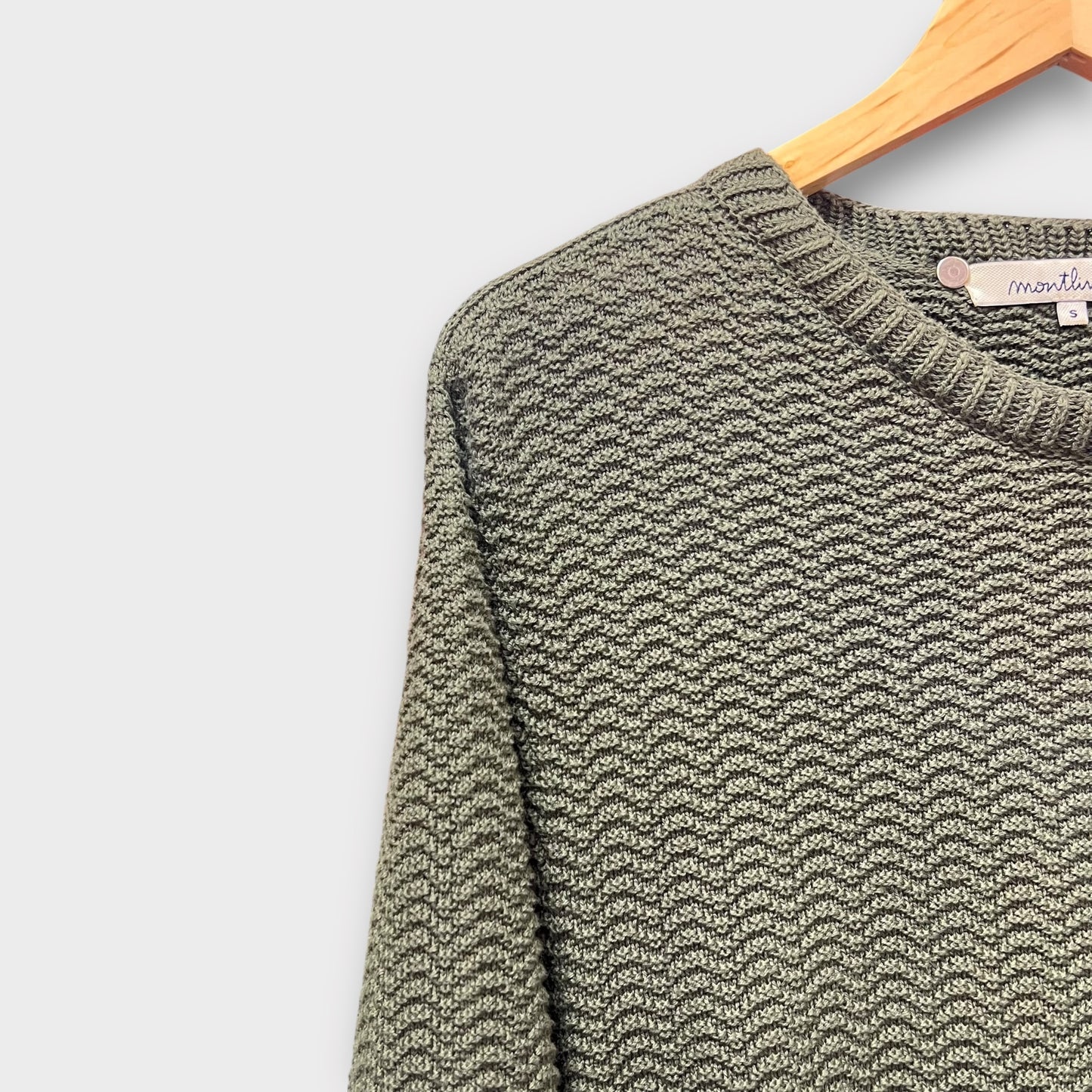 Pull Montlimart vert Made in France - S (Fit XL)