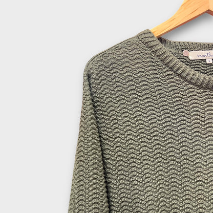 Pull Montlimart vert Made in France - S (Fit XL)