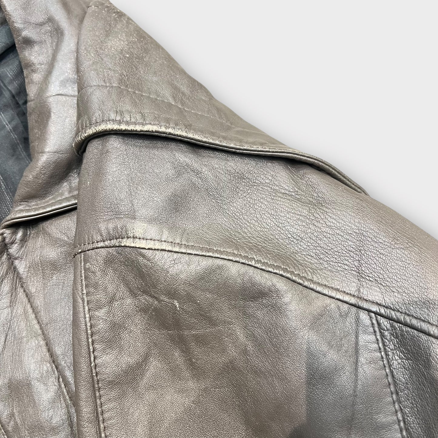 Veste en cuir vintage - L