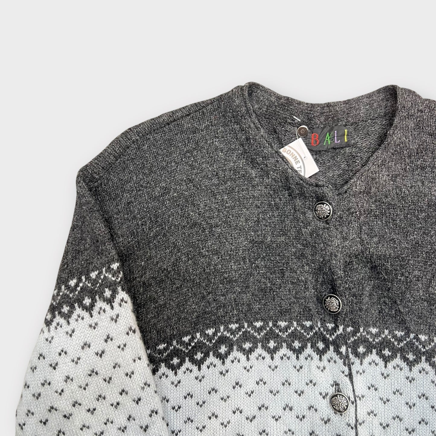 Vintage Knitwear Gris - L