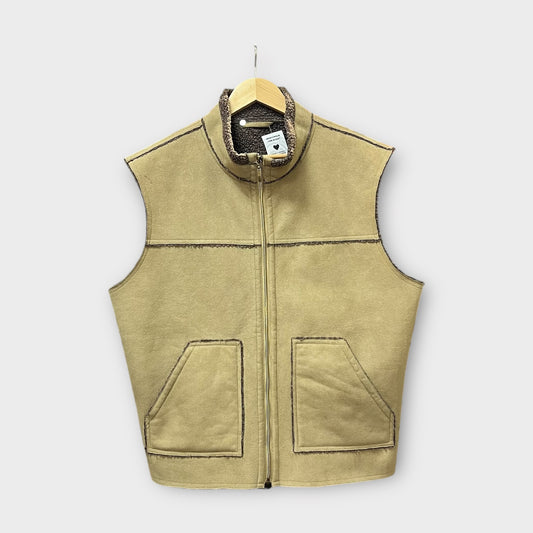 Veste sans manche doublé polaire Beige - L
