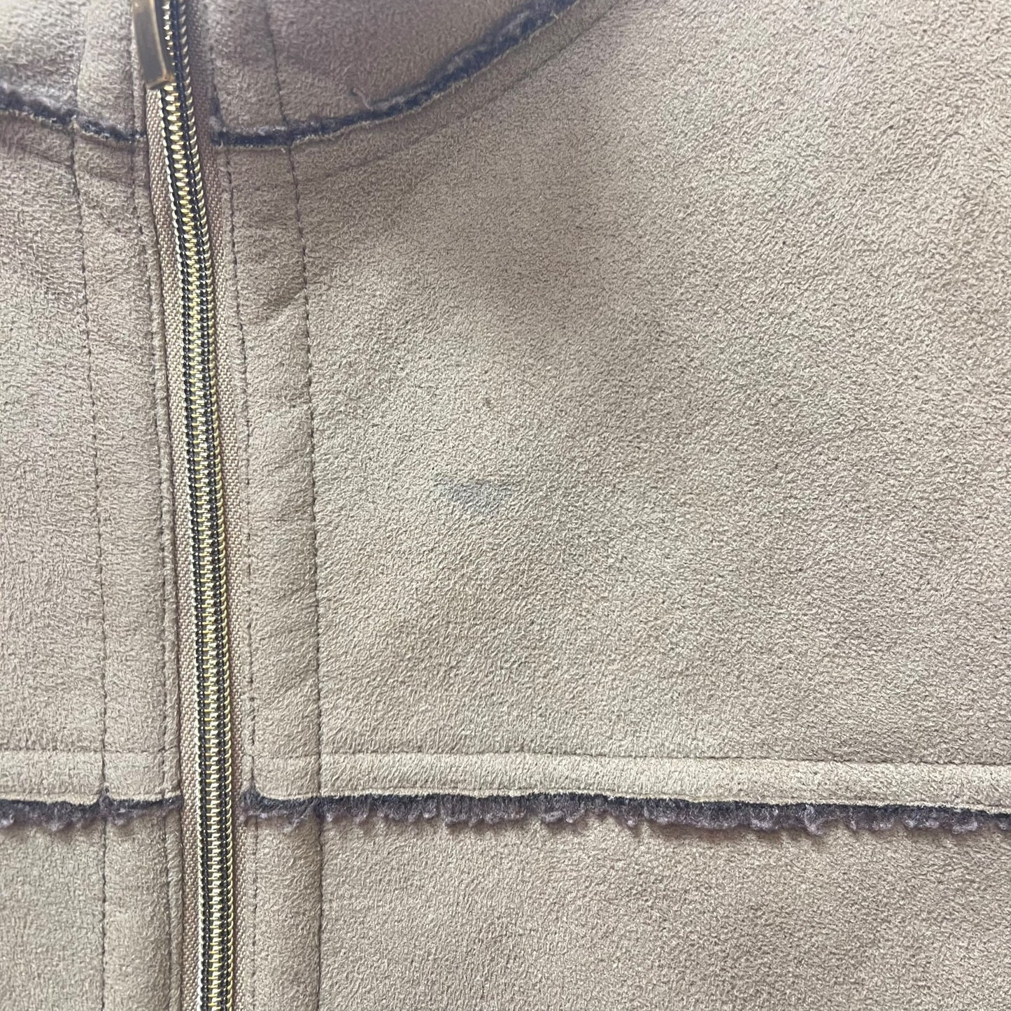 Veste sans manche doublé polaire Beige - L