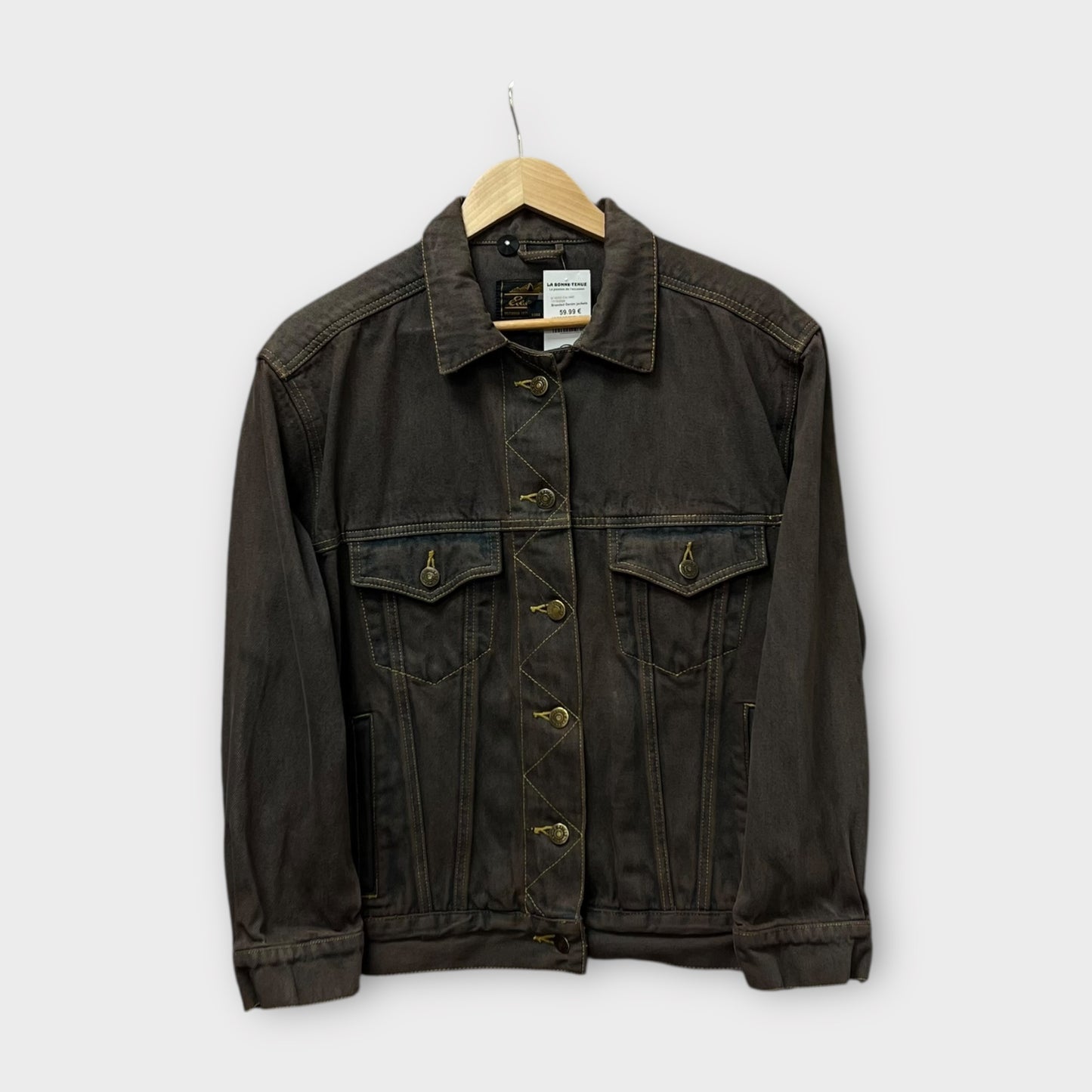 Veste en jean Marron - S