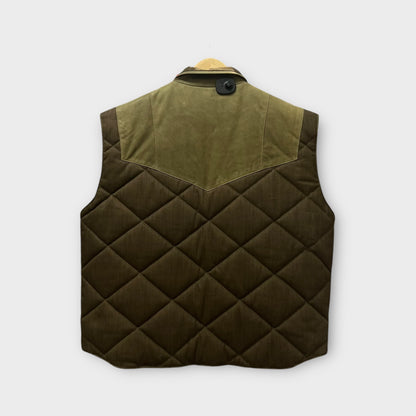 Veste sans manche cuir Verte - XL