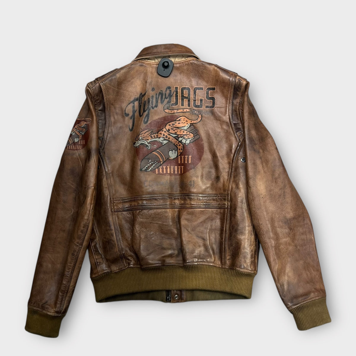 Veste en Cuir Redskins Aviateur Marron - XL (Fit L)