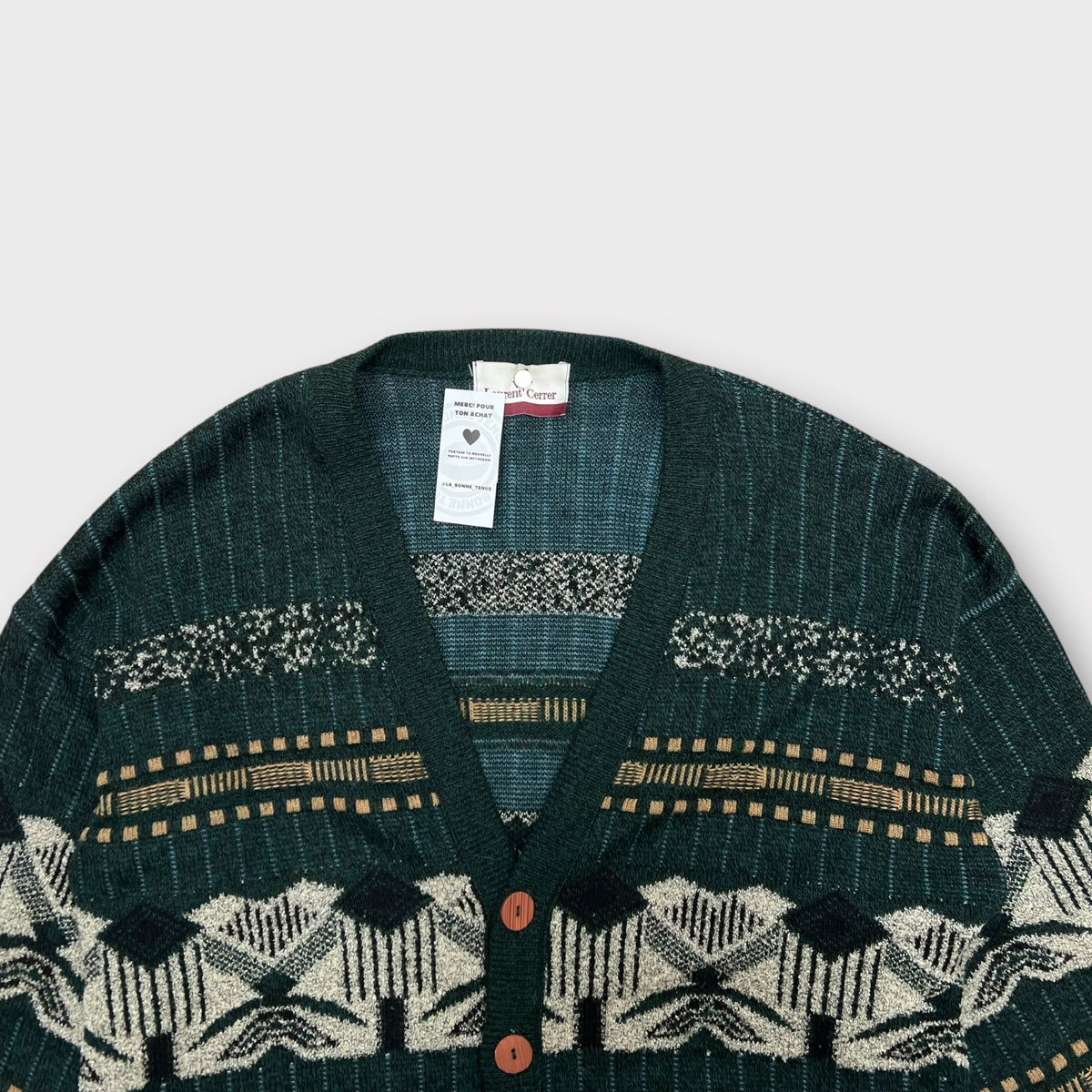 Cardigan Vintage Vert - XL