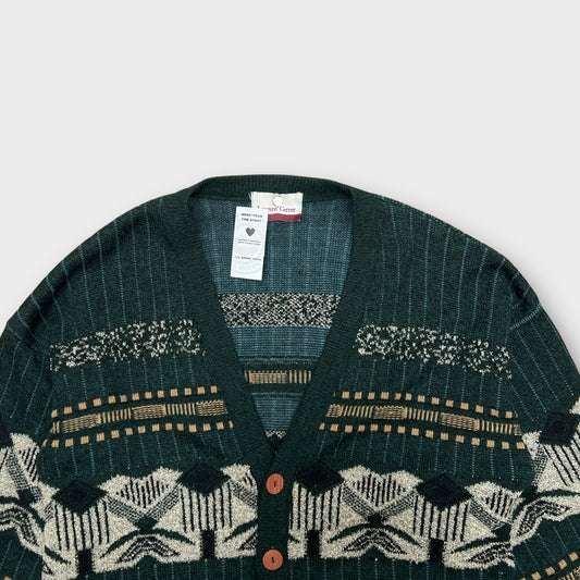 Cardigan Vintage Vert - XL