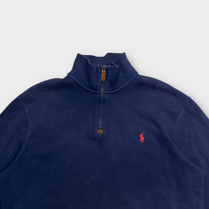 1/4 Zip Ralph Lauren Bleu - M