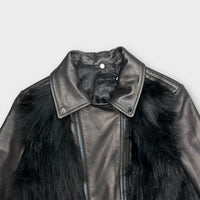 Veste en cuir avec fourrure Hôtel Particulier