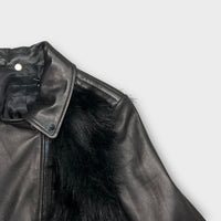 Veste en cuir avec fourrure Hôtel Particulier