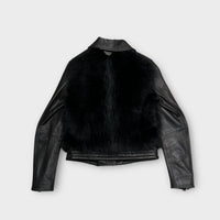 Veste en cuir avec fourrure Hôtel Particulier