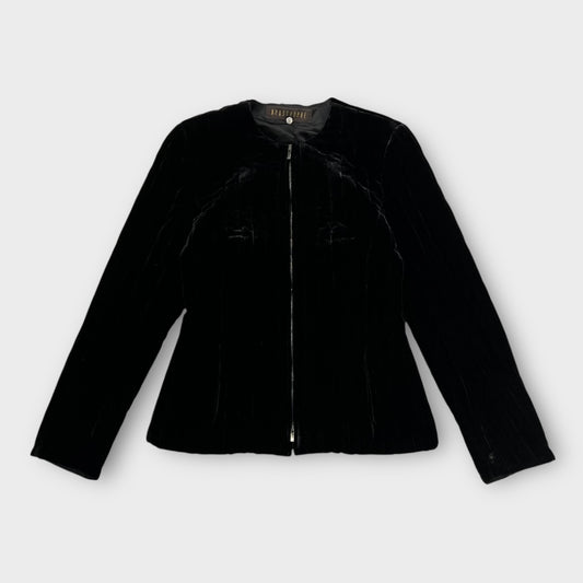 Veste velours matelassé Apostrophe Noir - S