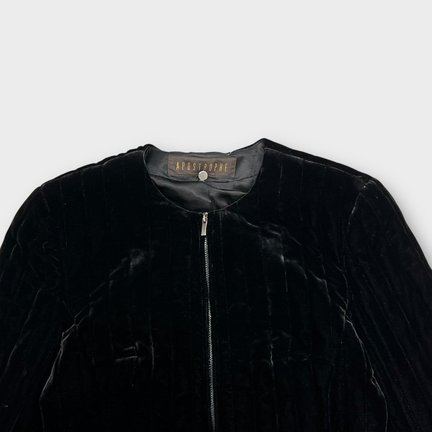 Veste velours matelassé Apostrophe Noir - S