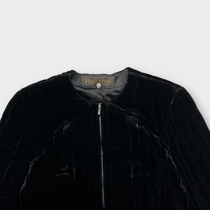 Veste velours matelassé Apostrophe Noir - S