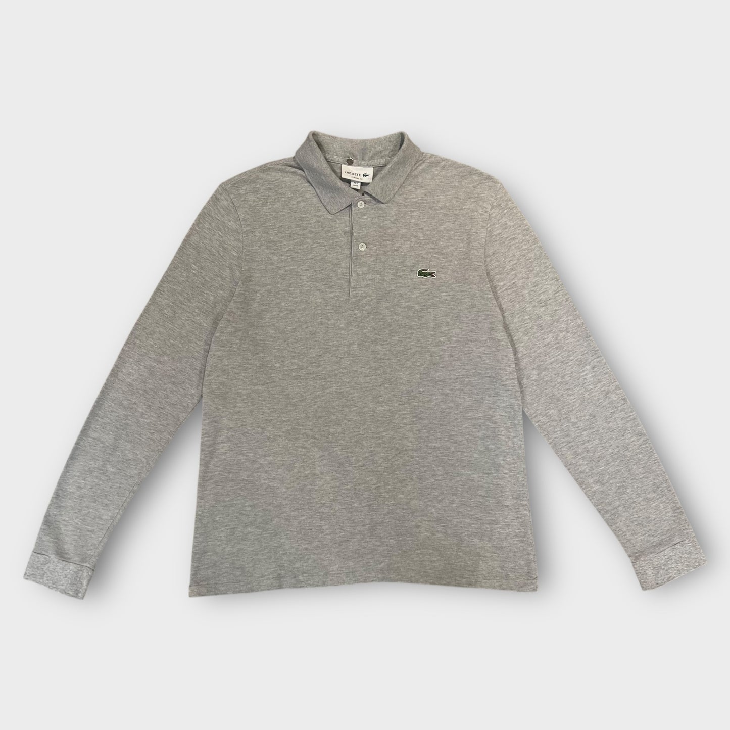 Polo manche longue Lacoste Gris - M