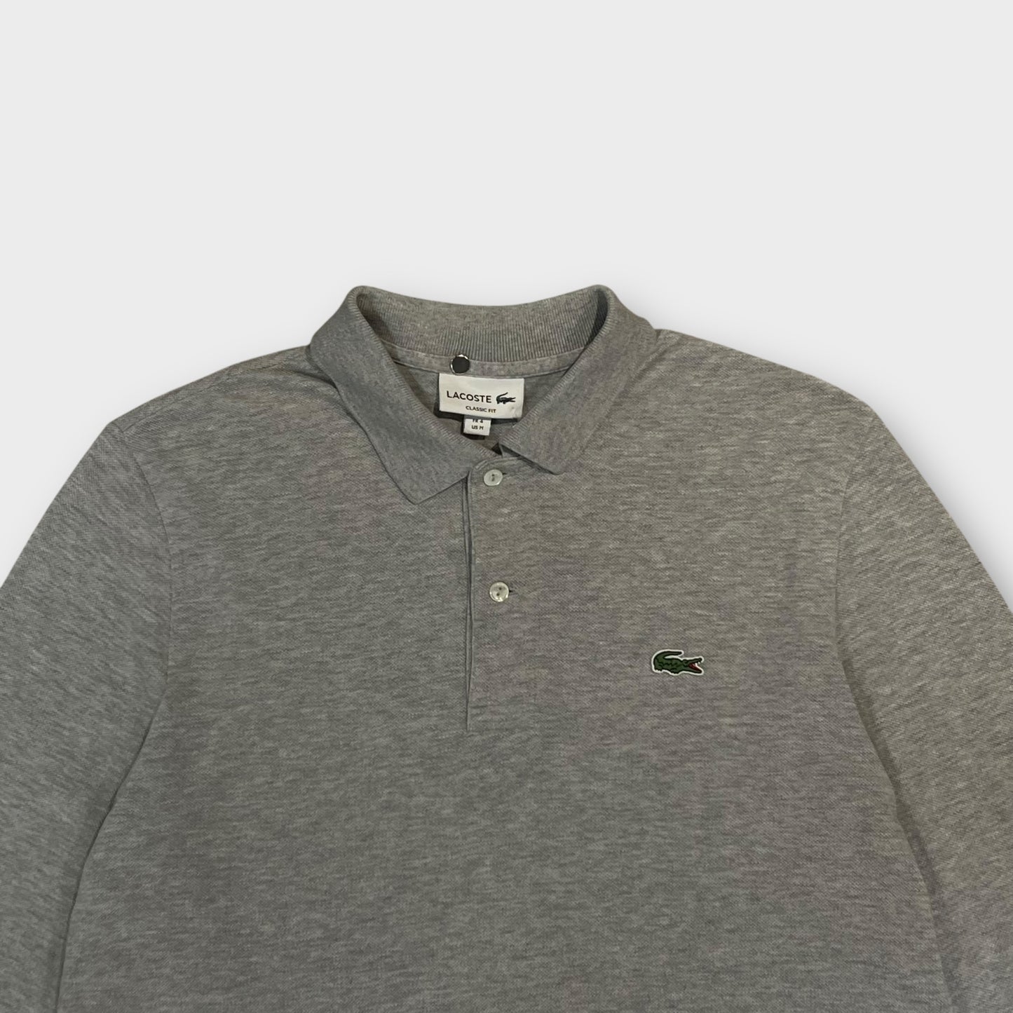 Polo manche longue Lacoste Gris - M