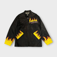 Veste Cuir Vintage Avirex Racing Made in USA - L