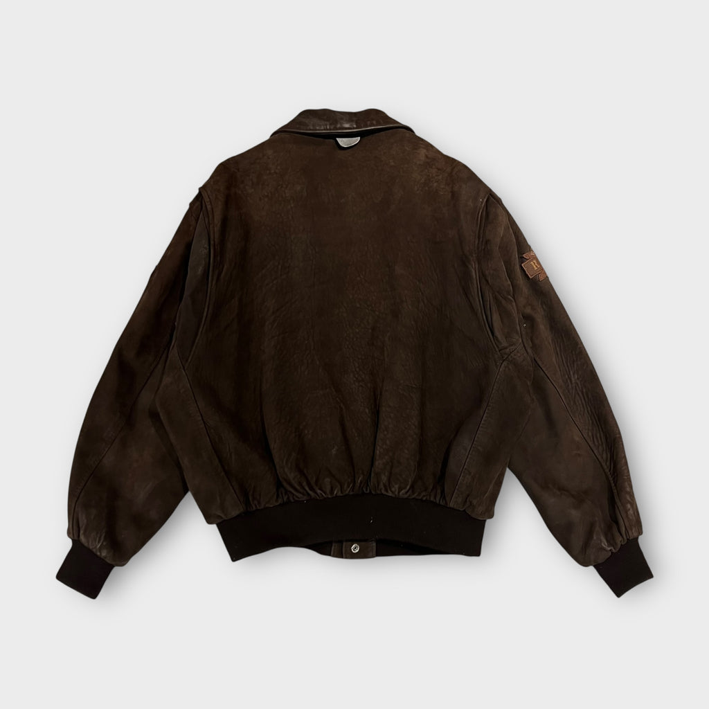 Bomber Cuir Redskins Marron - M