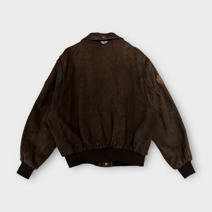 Bomber Cuir Redskins Marron - M