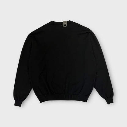 Pull Col V Saint James Noir Made In France - L