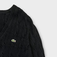 Pull Col V Lacoste Noir - M