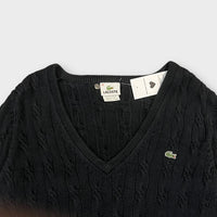 Pull Col V Lacoste Noir - M