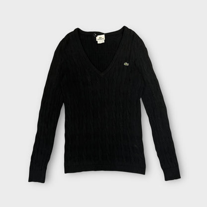 Pull Col V Lacoste Noir - M