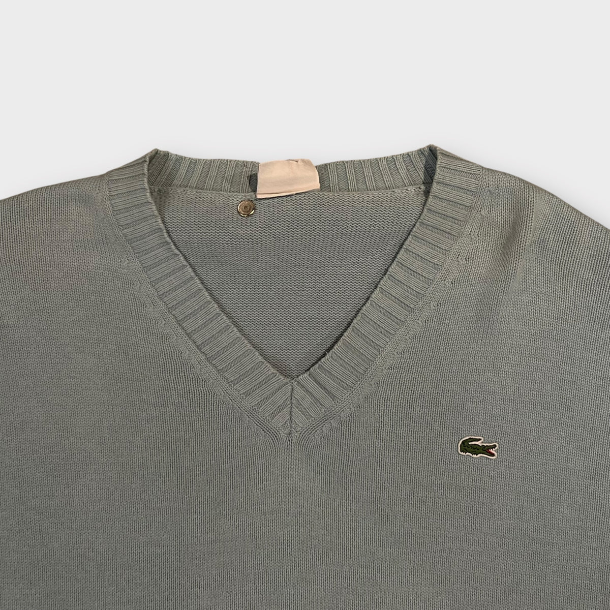 Pull Col V Lacoste Bleu - M