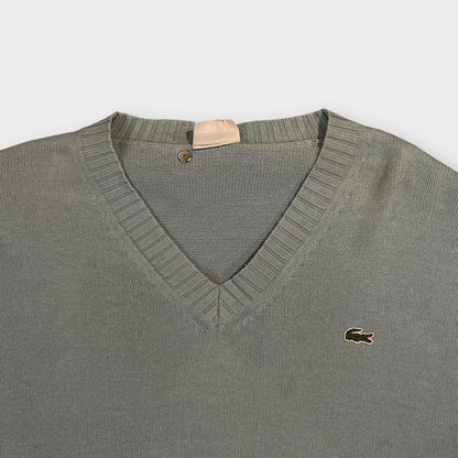 Pull Col V Lacoste Bleu - M