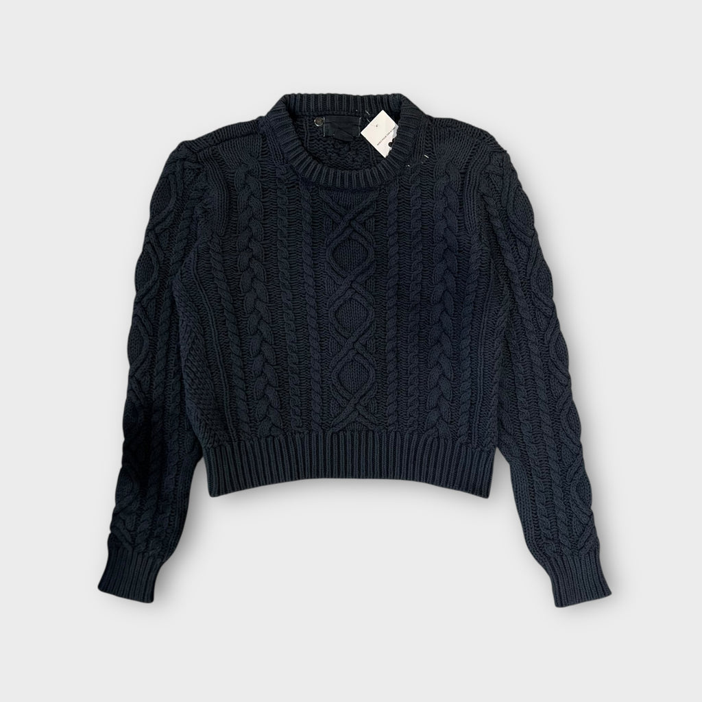 Pull Vintage Torsadé Bleu - S
