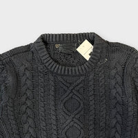 Pull Vintage Torsadé Bleu - S
