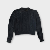 Pull Vintage Torsadé Bleu - S