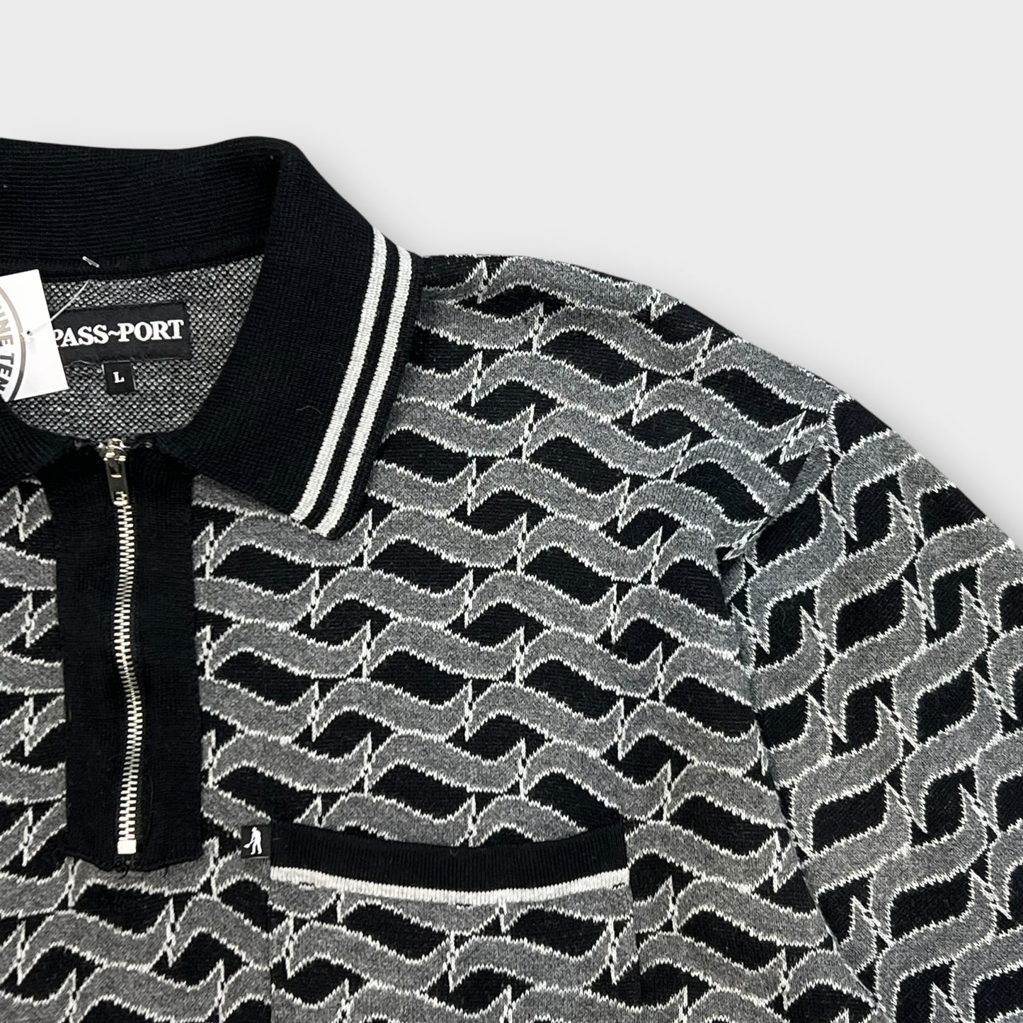 Polo Pass-Port Gris - L