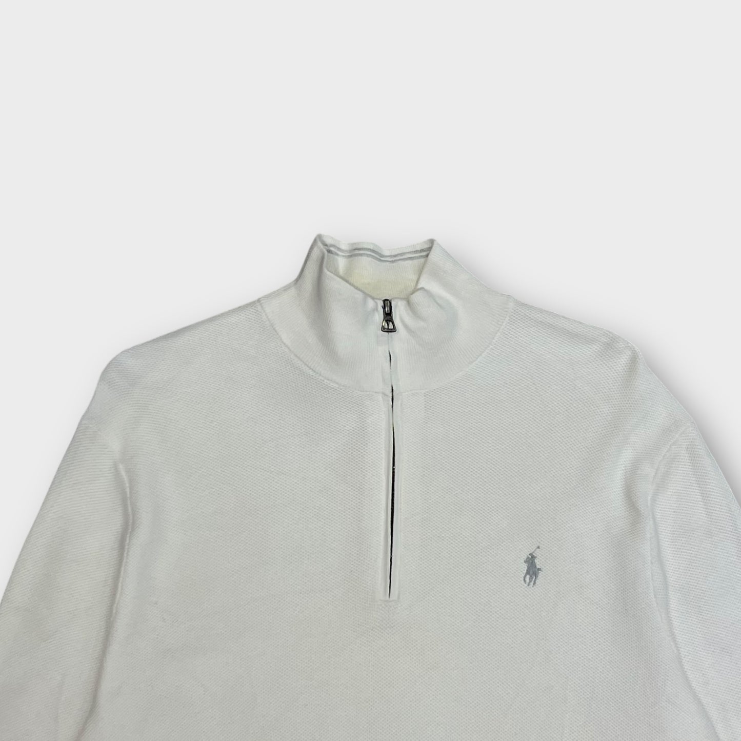 1/4 Zip Ralph Lauren Blanc - XL